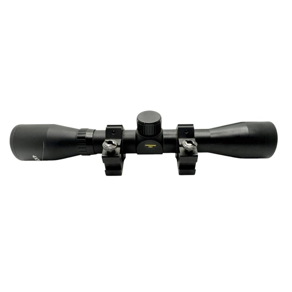 4x32 Compact Rifle Scope With Nitrogen Gas Port & Mounting Rings